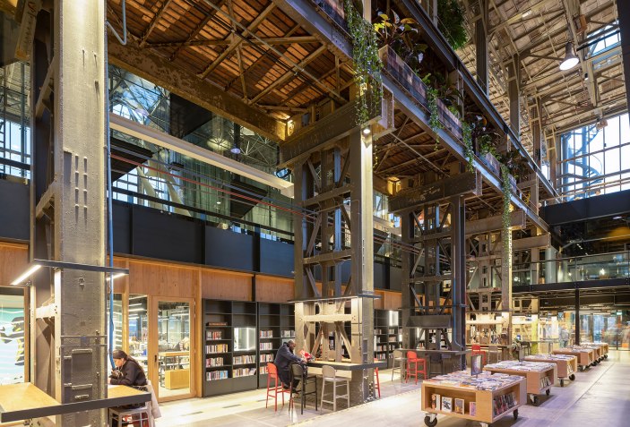 Re-use. From factory to library. Mecanoo completes interior design for ...