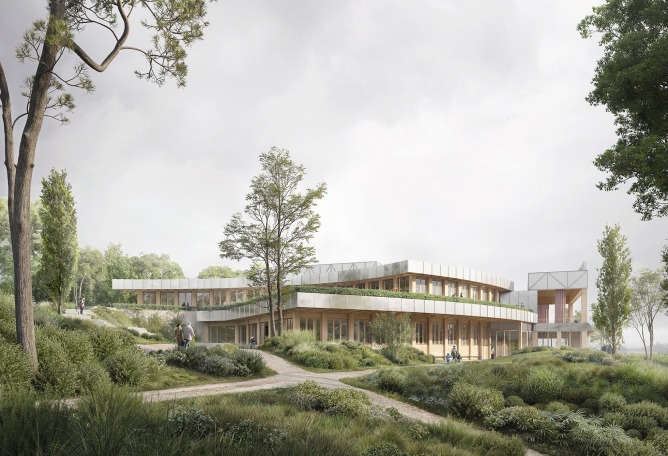 De Roosenberg por Henley Halebrown + WV Architecten. Visualización cortesía por Henley Halebrown + WV Architecten.