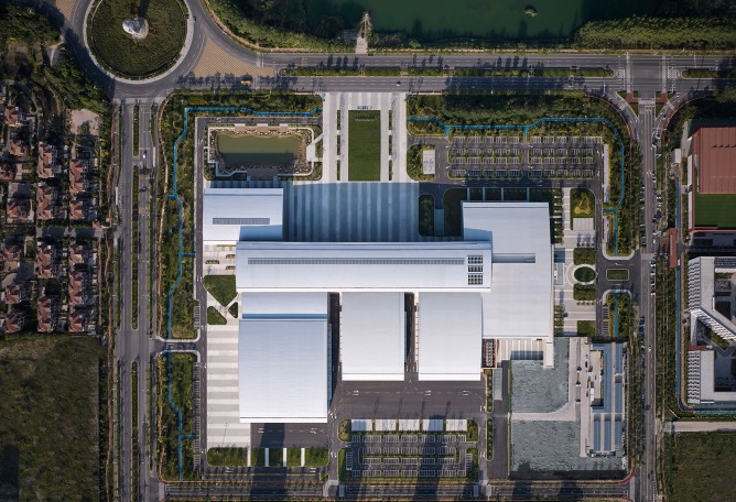 Centro de servicios de comercialización de productos agrícolas del delta del Río Amarillo por UAD. Fotografía por ZY Studio.