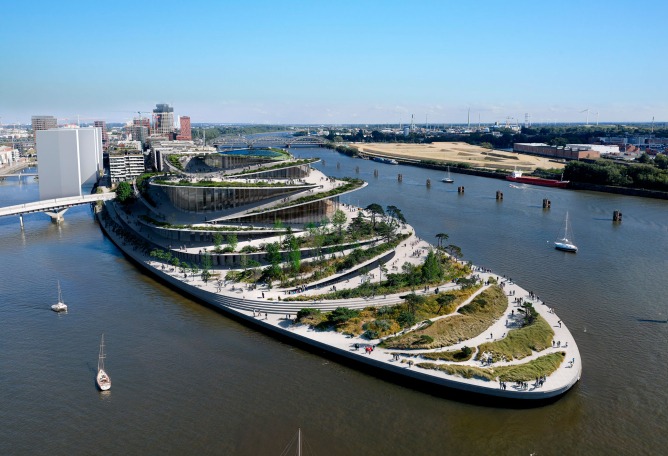 Ópera Estatal de Hamburgo por BIG. Ilustraciones de Yanis Amasri Sierra, Madrid, España.