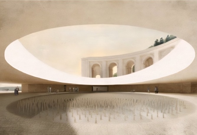 Visualización. «La base y la cruz» por PEREDA PÉREZ ARQUITECTOS S.C.P Y LIGNUM S.L.