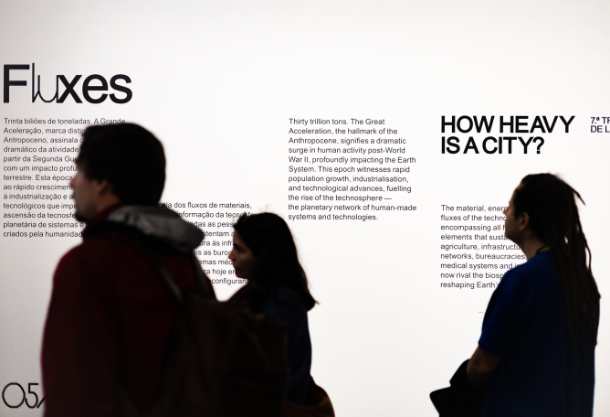 Exposición FLUXES. Trienal de Arquitectura de Lisboa. Fotografía por Matilde Fieschi. Imagen cortesía de la 7.ª Trienal de Arquitectura de Lisboa.