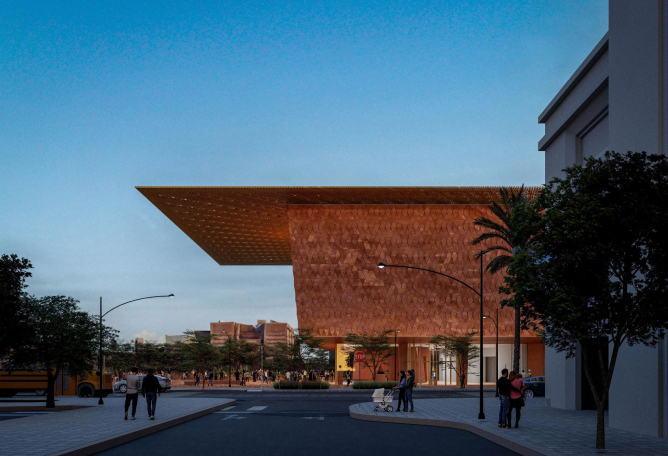 Visualización. Museo de Arte de Las Vegas por Kéré Architecture. Imagen cortesía del Museo de Arte de Las Vegas.