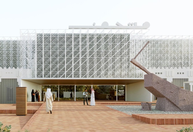 Visualización de Mathaf: Ampliación del campus del Museo Árabe de Arte Moderno por Lina Ghotmeh — Arquitectura.