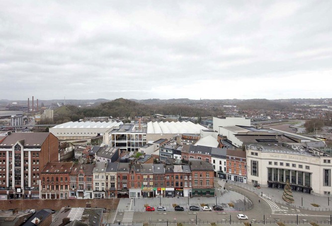 Charleroi Palais des Expositions by architecten jan de vylder inge vinck and AgwA. Photograph by Filip Dujardin.
