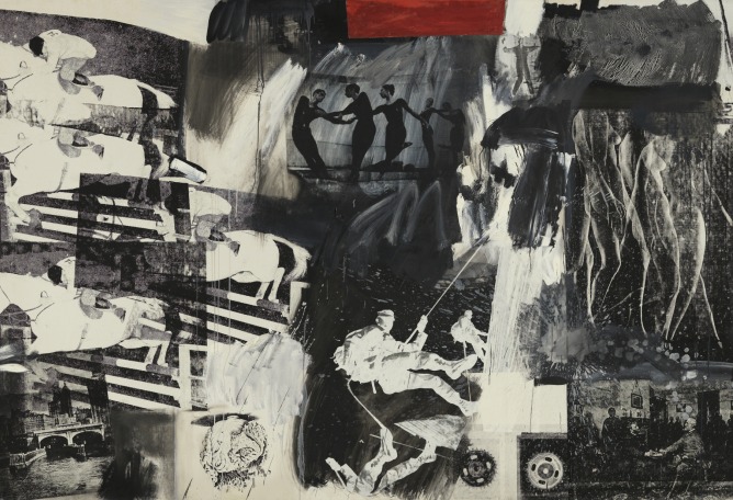 Robert Rauschenberg. Express, 1963. Museo Nacional Thyssen-Bornemisza, Madrid. The Estate of Robert Rauschenberg/ VAGA, New York/ VEGAP, Madrid, 2026.