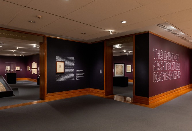 Exposición «La traza del gótico: El amanecer del dibujo arquitectónico». Fotografía cortesía del Museo Metropolitano de Arte.