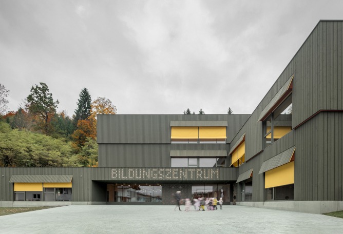 Educational Center Kössen by Pedevilla architects. Photograph by Gustav Willeit.