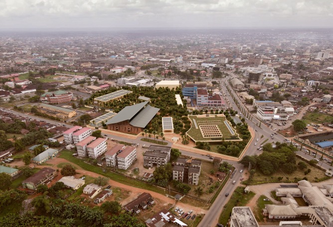 Museum of West African Art (MOWAA) Institute by Adjaye Associates. Photograph by Marco Cappelletti.