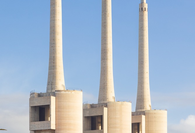 Three Chimneys. "Becoming. Architectures for a Planet in Transition." UIA World Congress of Architects 2026 Barcelona. Photograph by Arnau Rovira.