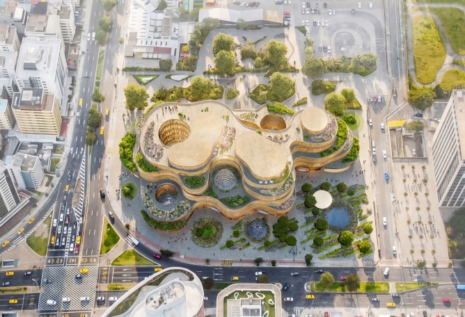 Propuesta ganadora en la fase final del concurso para proyectar el nuevo Museo Nacional del Ecuador. «Estratos Vivos», de SANAA junto con A0, CPA y JHS.