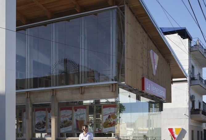 «Autohelado LV Escalada» por DRM Arquitectura. Fotografía por Javier Agustín Rojas.
