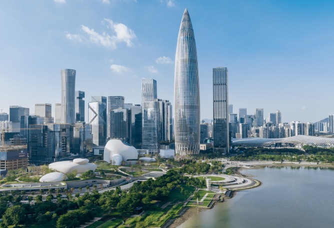 Plaza Cultural de la Bahía de Shenzhen por MAD. Fotografía por Zhu Yumeng.