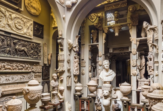The Dome at Sir John Soane's Museum, including a bust of the man himself. Photograph by Gareth Gardner.