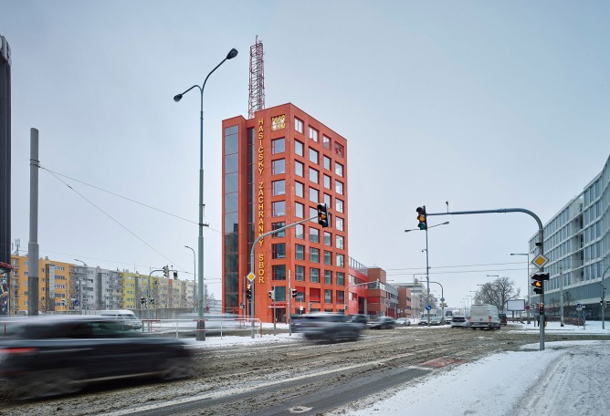 Prague Fire and Rescue Service, by Architektura. Photograph by Filip Šlapal. 