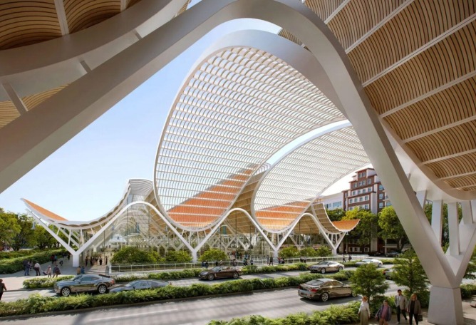 Rendering. New Valencia Central Station by RSHP, ERRE, and Sener.