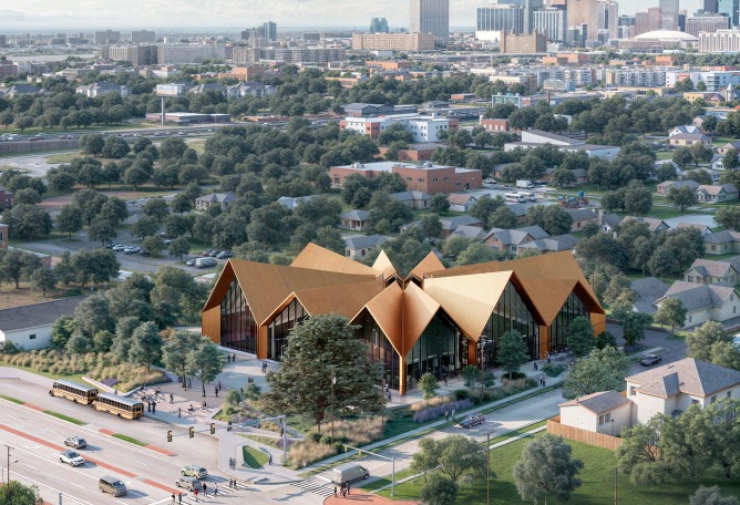 National Juneteenth Museum by BIG. Rendering by Plomp.