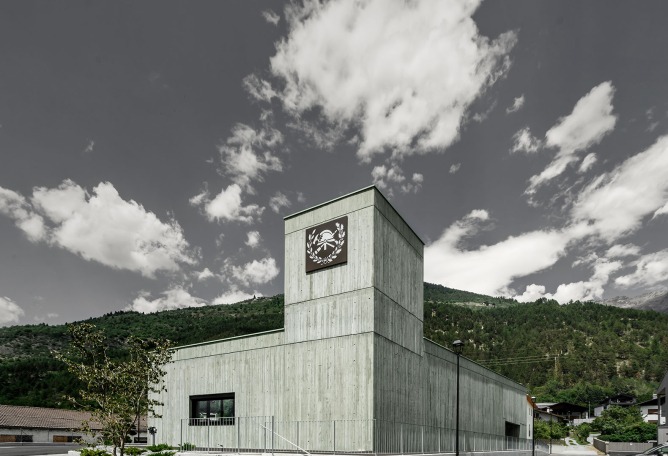 Civil Protection Centre by Roland Baldi Architects. Photograph by Oskar Da Riz. 