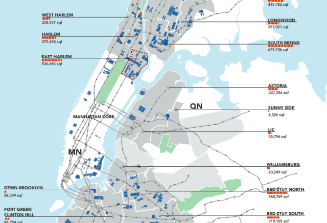 Lugares de análisis en Nueva York.