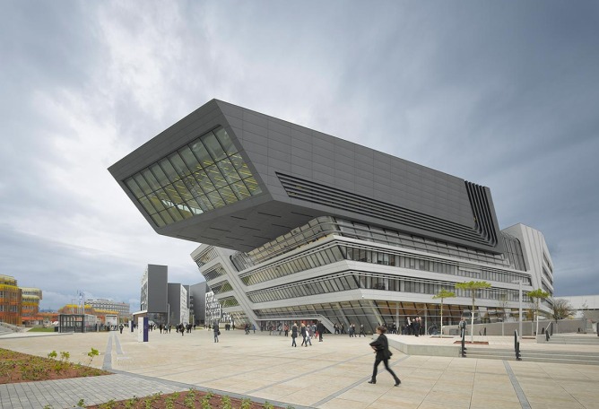 Another big concrete panel falls off Zaha Hadid designed library