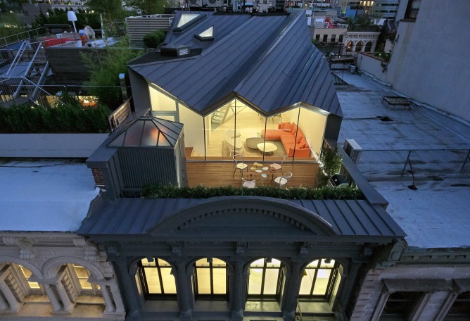 Obsidian House: 93 Reade Street by WORKac. Photography © Bruce Damonte.