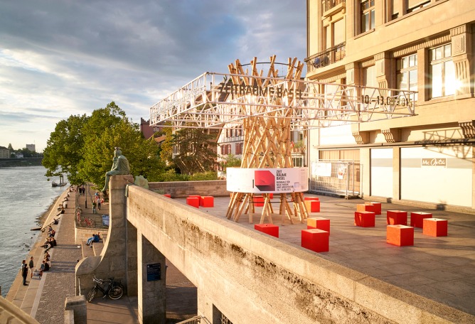 ZeitRäume Pavilion by HHF Architects. Photography © Julien Lanoo.
