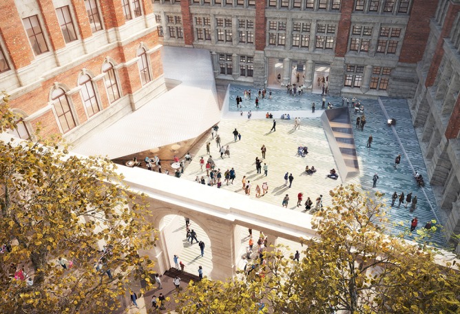 Proyecto de Amanda Levete Architects en el V&A, que será inaugurado 2017. Imagen cortesía del V&A.