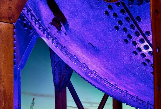 “Waypoint” at Waypoint Park by Mutuus Studio. Photograph by Benjamin Benschneider