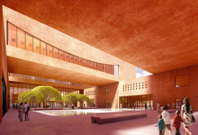 Visualización. Instituto de África por Adjaye Associates 