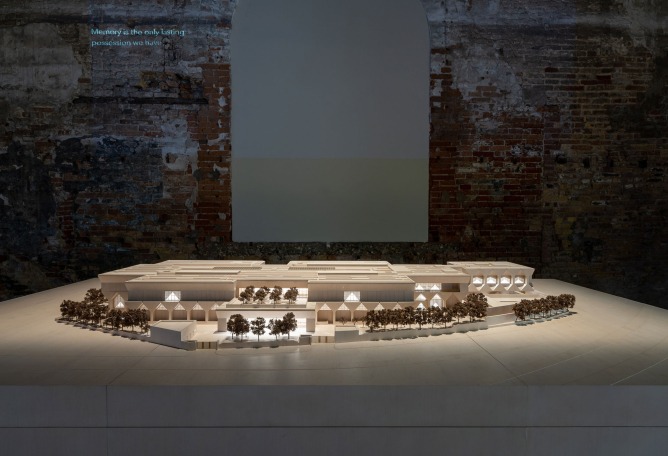 Architectural model of the new KNMA New Delhi. Photograph by Andrea Avezzù. Image Courtesy of Venice Architecture Biennale.