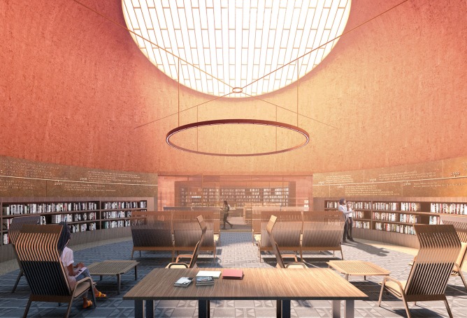 Visualización. Biblioteca Presidencial Thabo Mbeki en Johannesburgo por Adjaye Associatesbeki Presidential Library in Johannesburg by Adjaye Associates