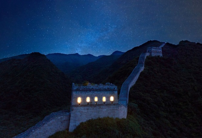A Night on the Great Wall of China, Courtesy of Airbnb. Image courtesy of Airbnb