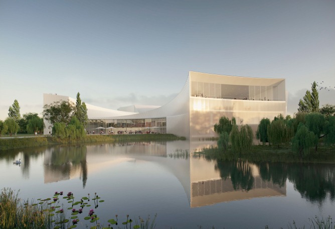 Rendering. Belgrade Philharmonic Concert Hall by AL_A and team