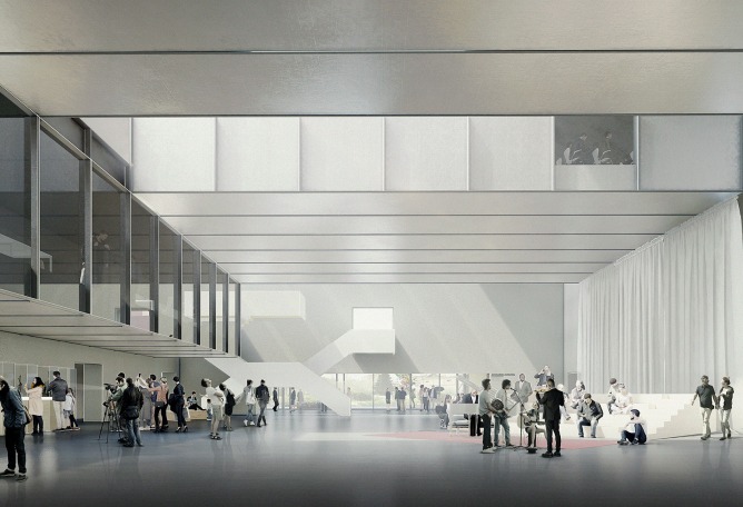 Renovation of the Pulp Warehouse by alcolea+tárrago. Visualization by alcolea+tárrago.