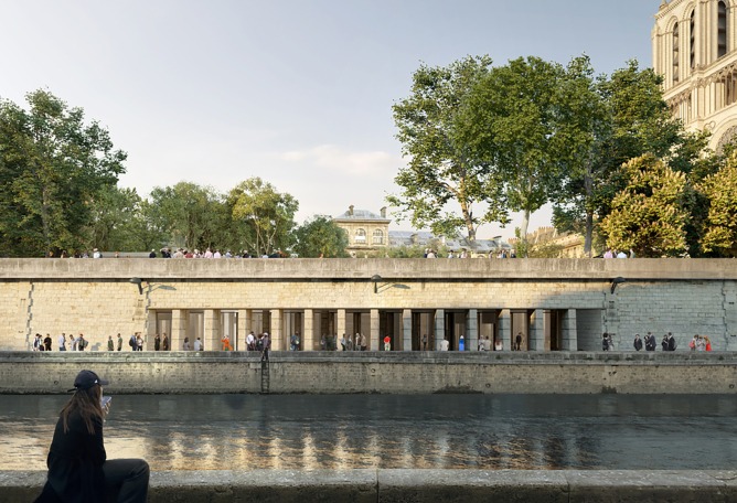 El nuevo jardín de Notre-Dame Paris por Bas Smets. Imagen de Studio Alma / Groupement BBS.