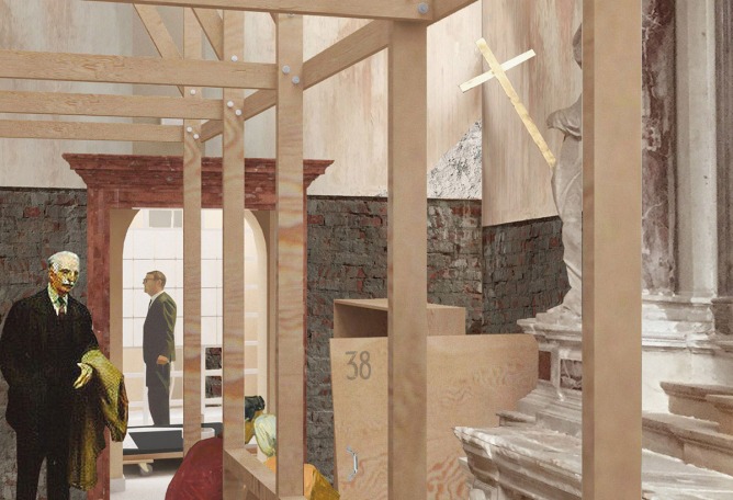 Behind the wall. Weak Monument, the Estonian Pavilion at the 16th Biennale Architettura di Venezia 2018. Courtesy of Weak Monument