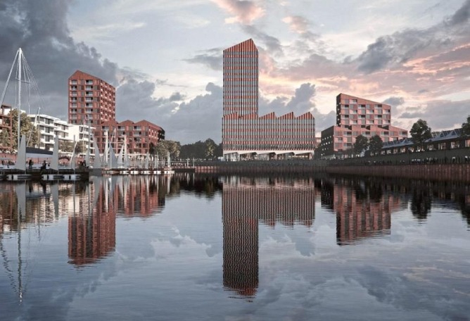 Europahafenkopf, new housing and office complex by COBE