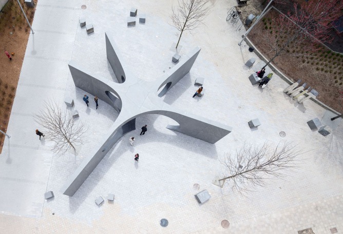 MIT Sean Collier Memorial by Höweler+Yoon Architecture. Photograph by Iwan Baan