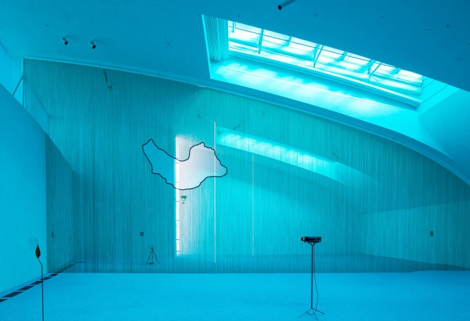 Daniel Steegmann Mangrané, vista de instalación. Fotografía por Petri Virtanen / Galería Nacional de Finlandia
