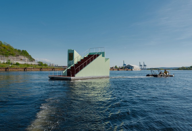 Sauna Flotante de Acceso Universal TROSTEN por estudioHerreros. Fotografía por Einar Aslaksen.