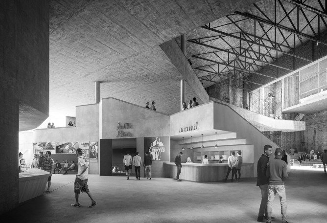 Rendering. Renovation of  Ancien Théâtre des Variétés by Flores & Prats and Ouest Architecture. Image by Play-time