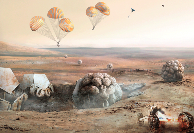 Propuesta para el 3D Printed Habitat Challenge por Norman Foster + Partners. Imagen cortesía de Foster + Partners