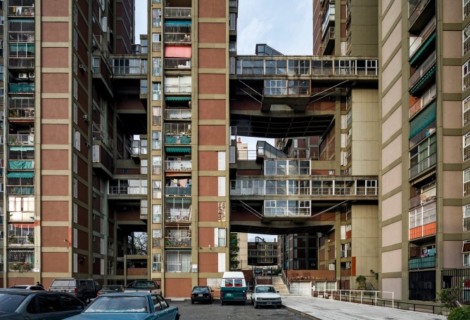 Flora Manteola, Javier Sanchez Gomez, Josefina Santos, Justo Solsona, Carlos Sallaberry, and Rafael Vinoly, Conjunto Rioja, 1973, Buenos Aires, Argentina. Photo: Leonardo Finotti. From the 2017 Individual Grant to Leonardo Finotti for "Leonardo Finotti: A Collection of Latin American Modern Architecture, Volume 2.". Image Courtesy of Graham Foundation
