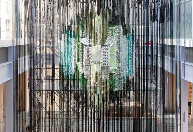 Hella Jongerius, research for the Seamless Loom. Photograph by Roel van Tour