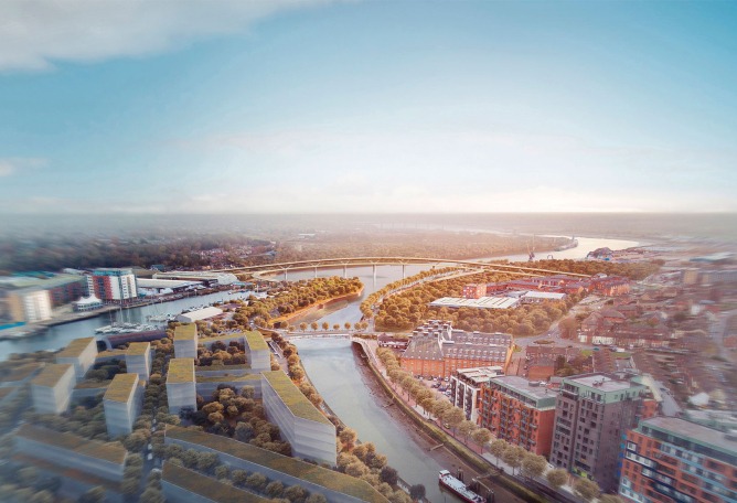 Overview. Foster + Partners wins Upper Orwell Crossings Competition in Ipswich, England