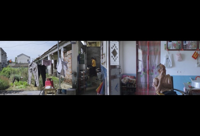 Film still from On the Margins (2023), short documentary film co-directed by Jingru (Cyan) Cheng and Chen Zhan.