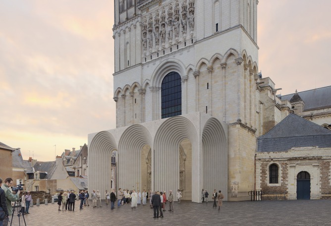 La Galilea de Saint-Maurice d'Angers por Kengo Kuma & Associates. Imagen por Kengo Kuma & Associates - imagen de l'autreimage