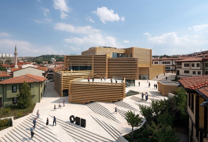 Odunpazarı Modern Museum by Kengo Kuma. Photograph by NAARO