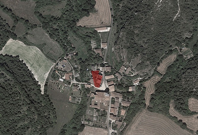 Site plan. First prize. "La Casa Encendida" by Susana Granizo Polo and Silvia N. Gómez Díaz. Winning proposal for Valpuesta  municipality.