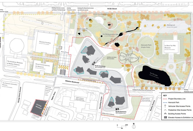 Plano de situación. LACMA por Peter Zumthor. Imagen cortesía de LACMA.